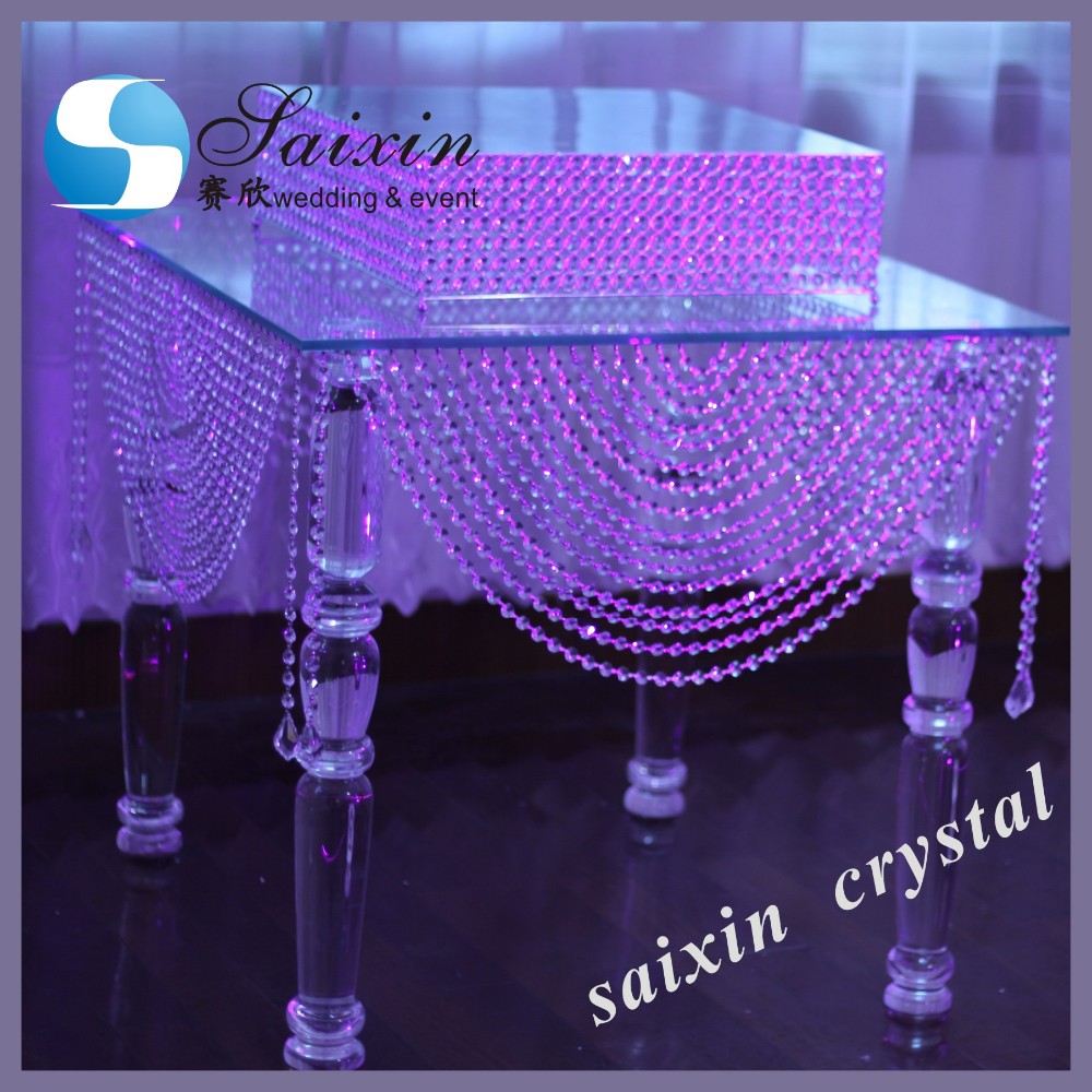 Event Decoration Crystal Cake Table Beautiful Wedding Cake Table Decor