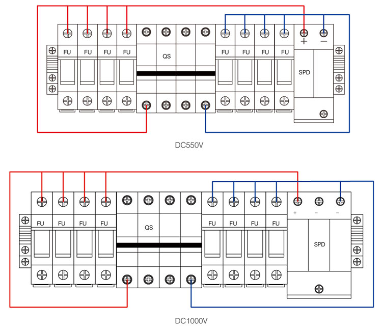 2Input 1Output Waterproof Plastic Electrical Combiner Box