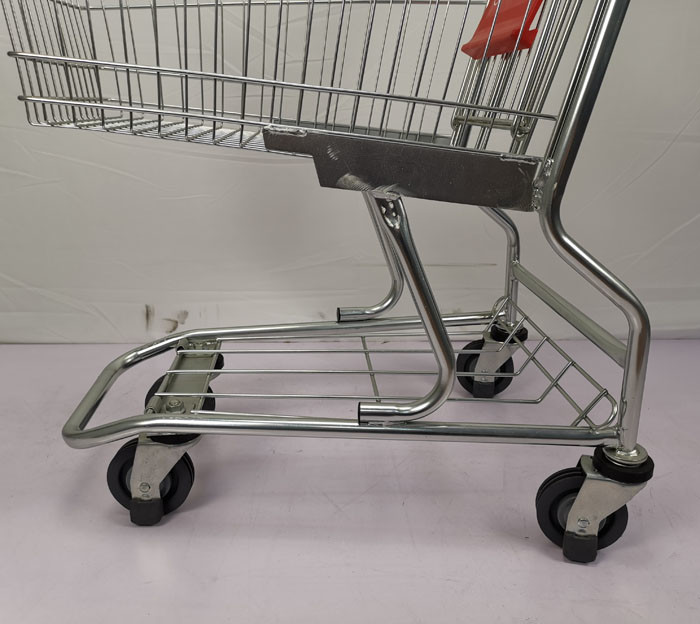 Metal Galvanized Supermarket Steel Shopping Cart Americana Shopping Carts 60L