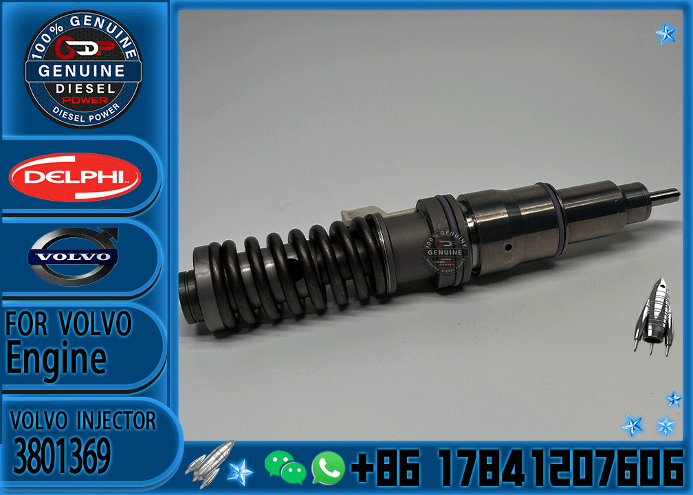 High Quality 4 Pin Diesel Fuel Injector 3801369 Common Rail Injector BEBE4D18002 for Volvo Truck PENTA MD13
