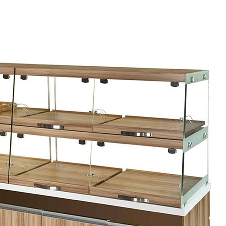 High End Glass Bakery Display Cases Non Refrigerated Non Toxic Materials