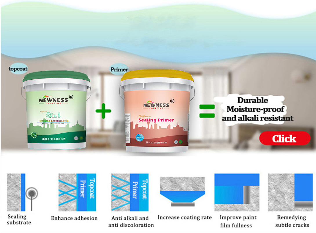 Brush Application Eco-friendly Emulsion Interior Wall Paint in Pink for Custom Color