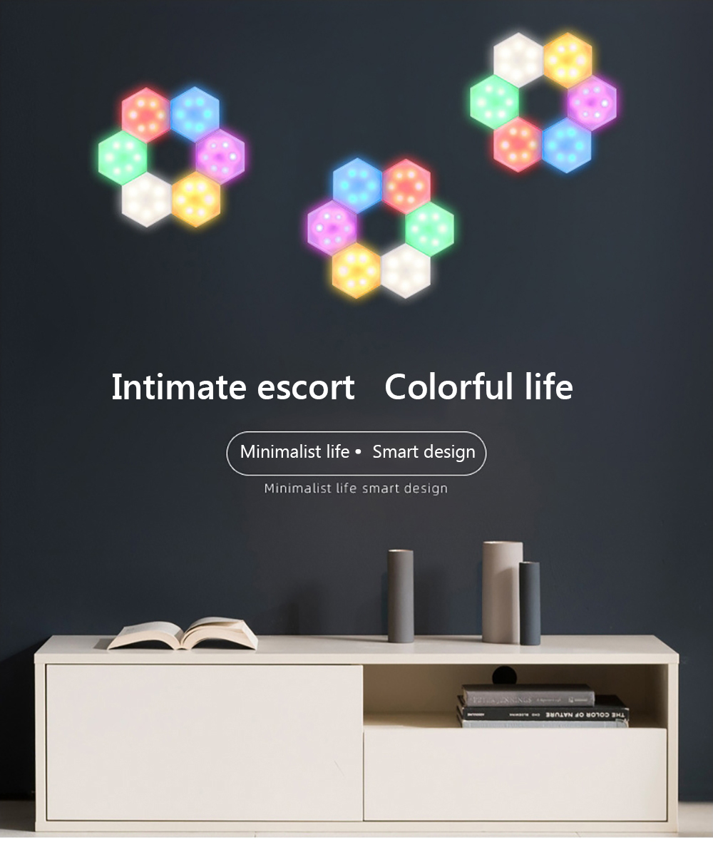 1Watt Remote Control Under Cabinet Light 4000K Honeycomb Wall Lamp
