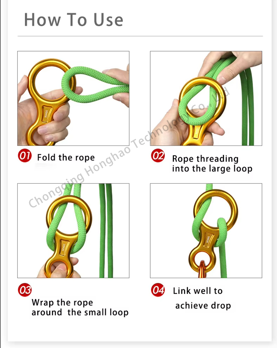 Outdoor Protection Tool Aluminum Alloy Safety Ring with Electrolytic Treatment Finish