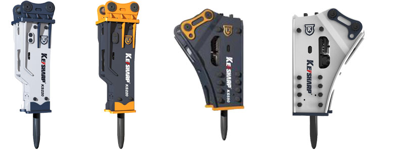 SB50 SB81 Hydraulic Breaker Hammer For Excavators 25 Ton Through Bolts Diaphragm Rock