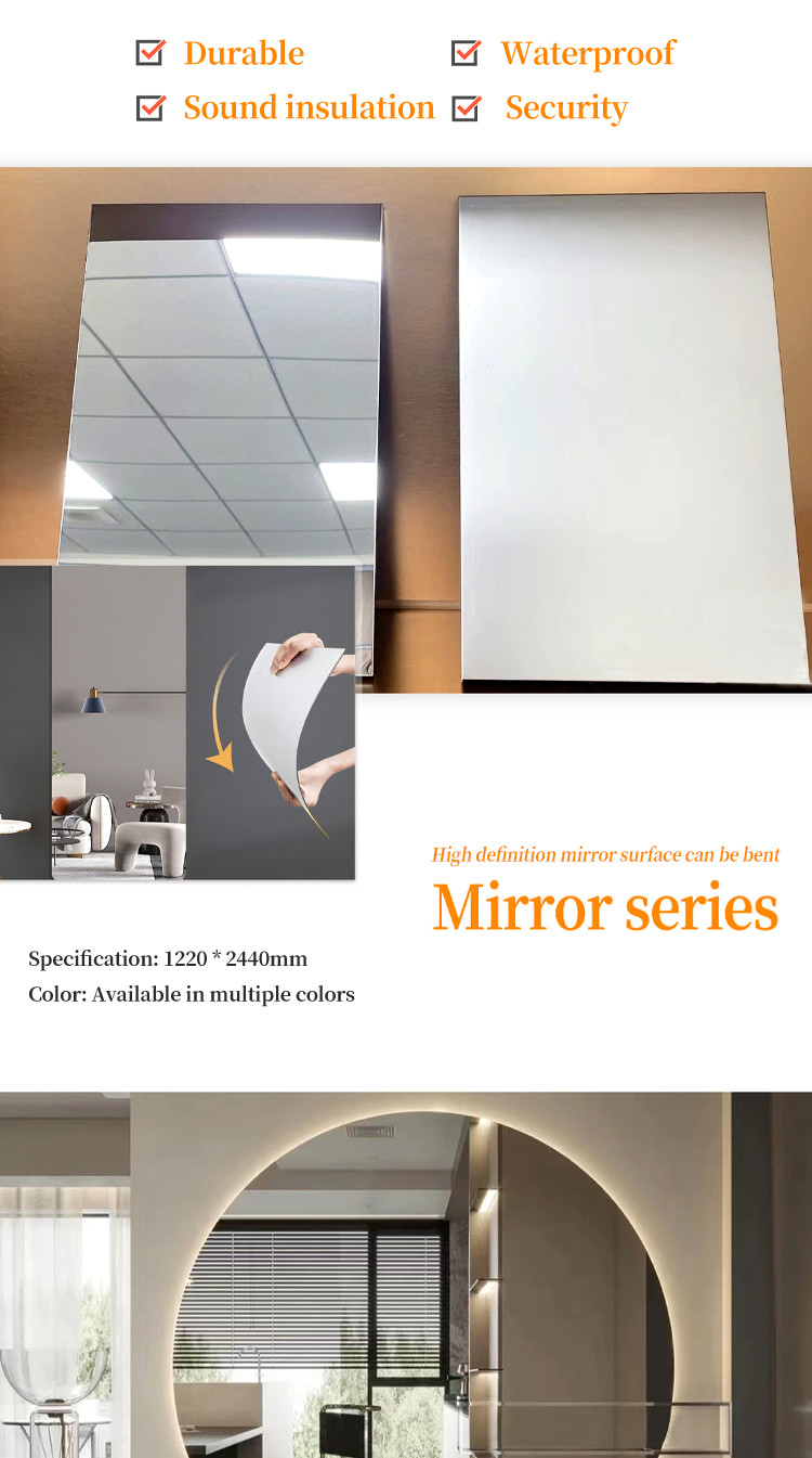 Mirror Finish Bamboo Charcoal Fiber Board Wallboard Scratch Resistant