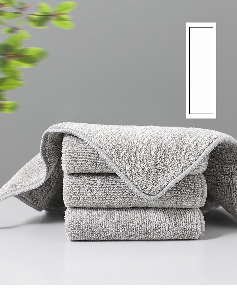 Rectangle Japanese-style Bamboo Charcoal Fiber Dishwashing Cloth Kitchen Oil Removal