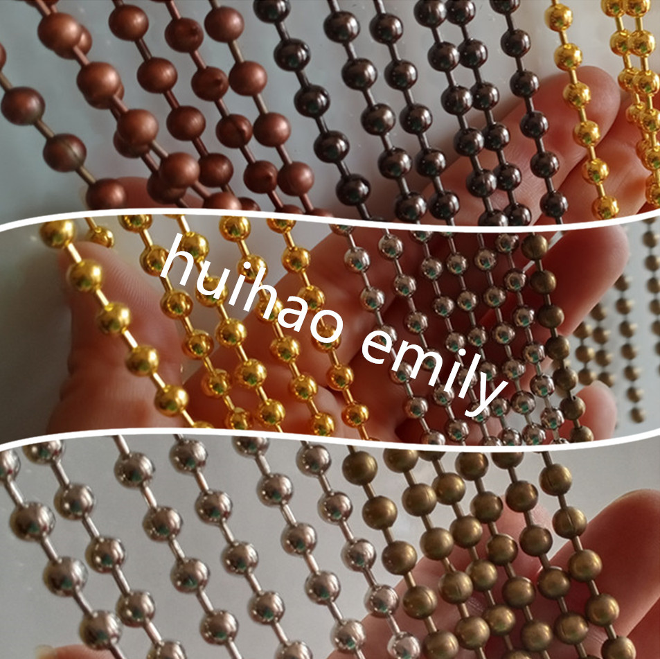 5mm Fireproof Steel Ball Bead Chain Curtain For Internal partition