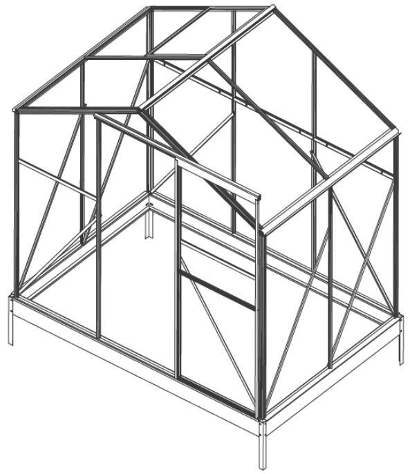 Spire Garden House Green House Aluminum Frame Sunshine Room