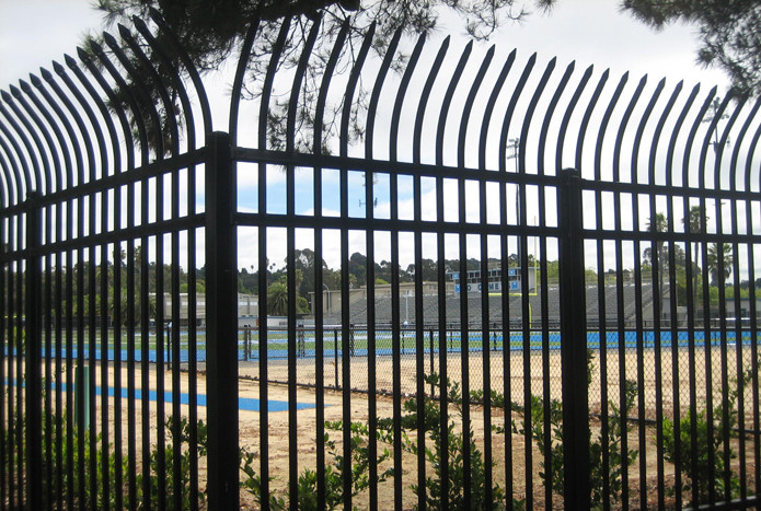 Garden Black Metal Anti Rust Galvanized Steel Fence 6ftx8ft