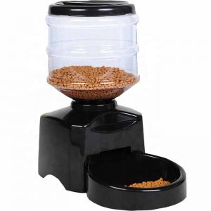 China Capacity 5.5L Automatic Pet Feeder , Pet Food Dispenser Multifunction Black Color on sale