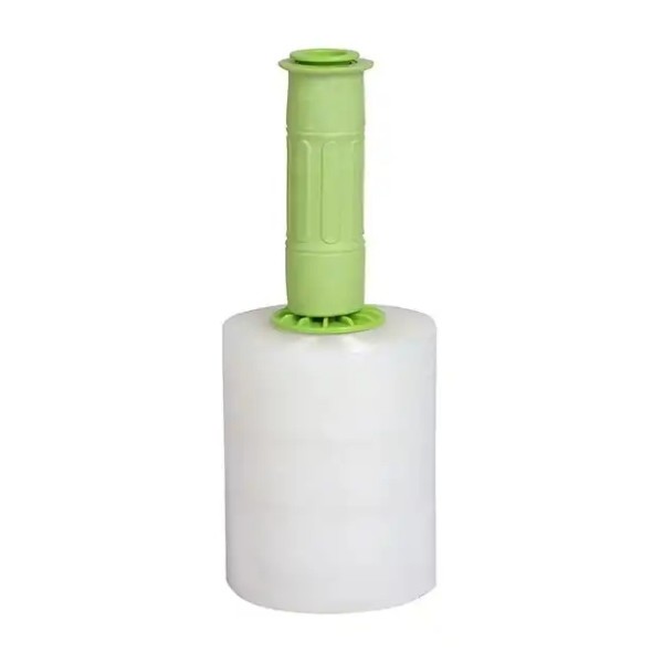 Customizable White LLDPE Stretch And Shrink Film Designed With Plastic Handle