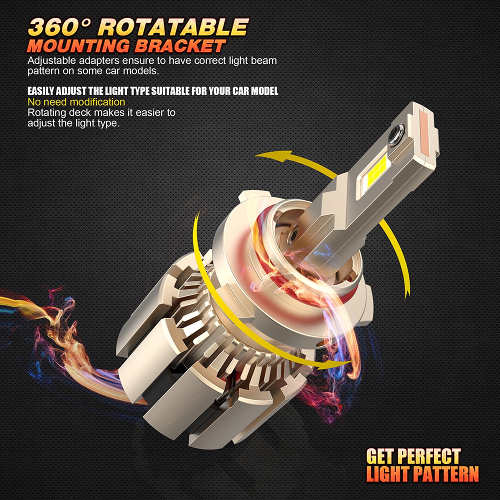 V15 9005 Led High Beam Bulb , 72w Light Bulb 4300k Color Temperature