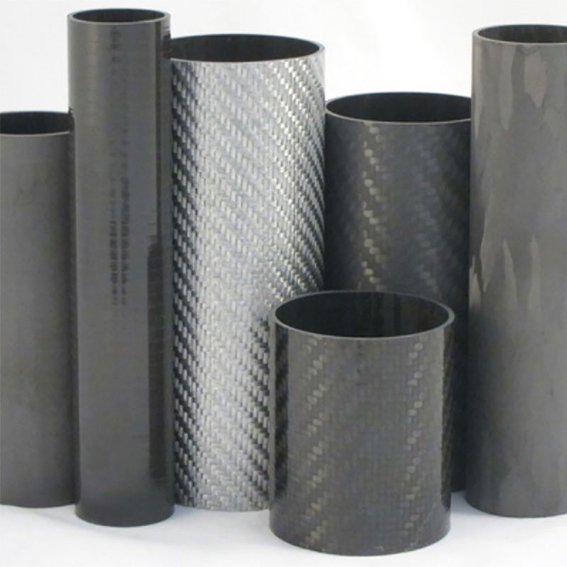 CNC Machining Roll Wrapped Carbon Fibre Tube 2mm Thickness