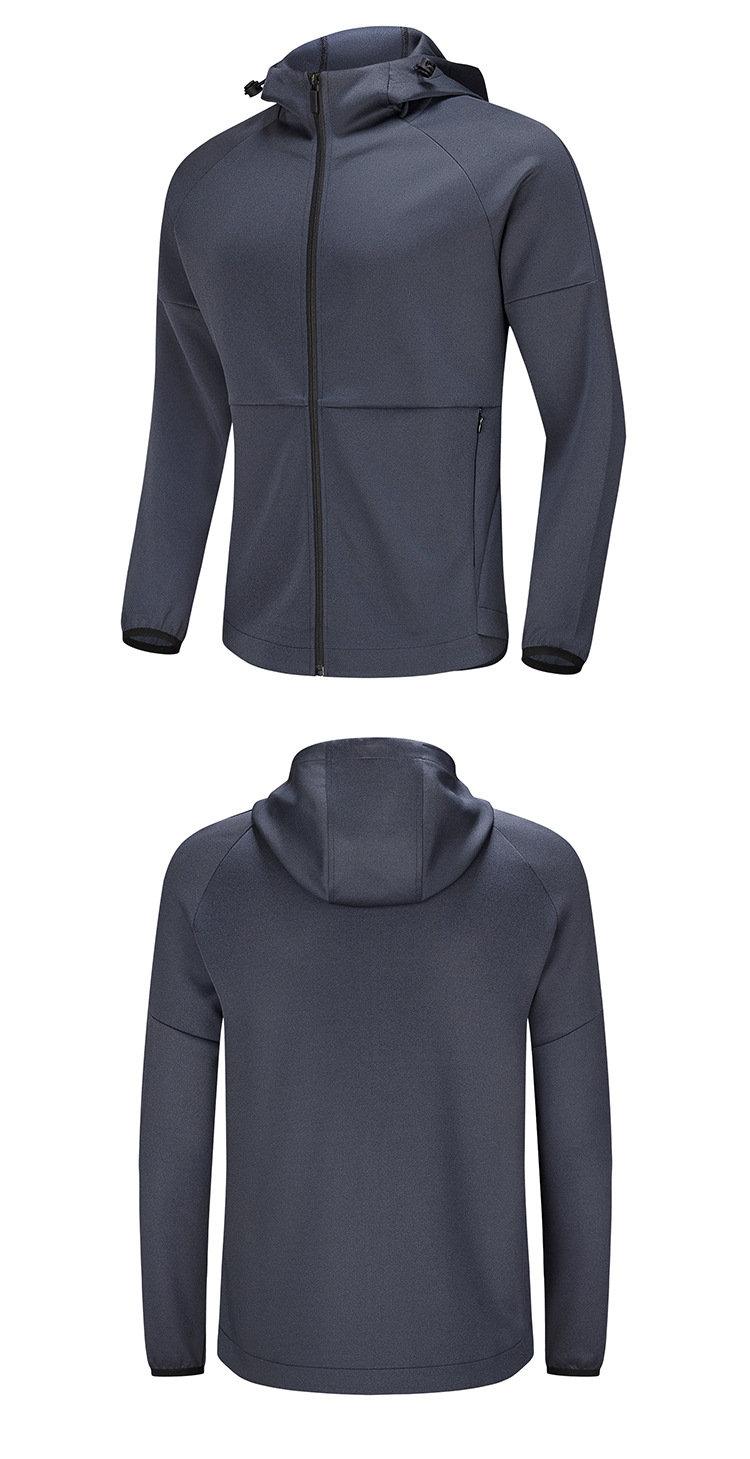 2021 New fall/winter sport coat Men's and women's thickened Hooded running fitness hoodie