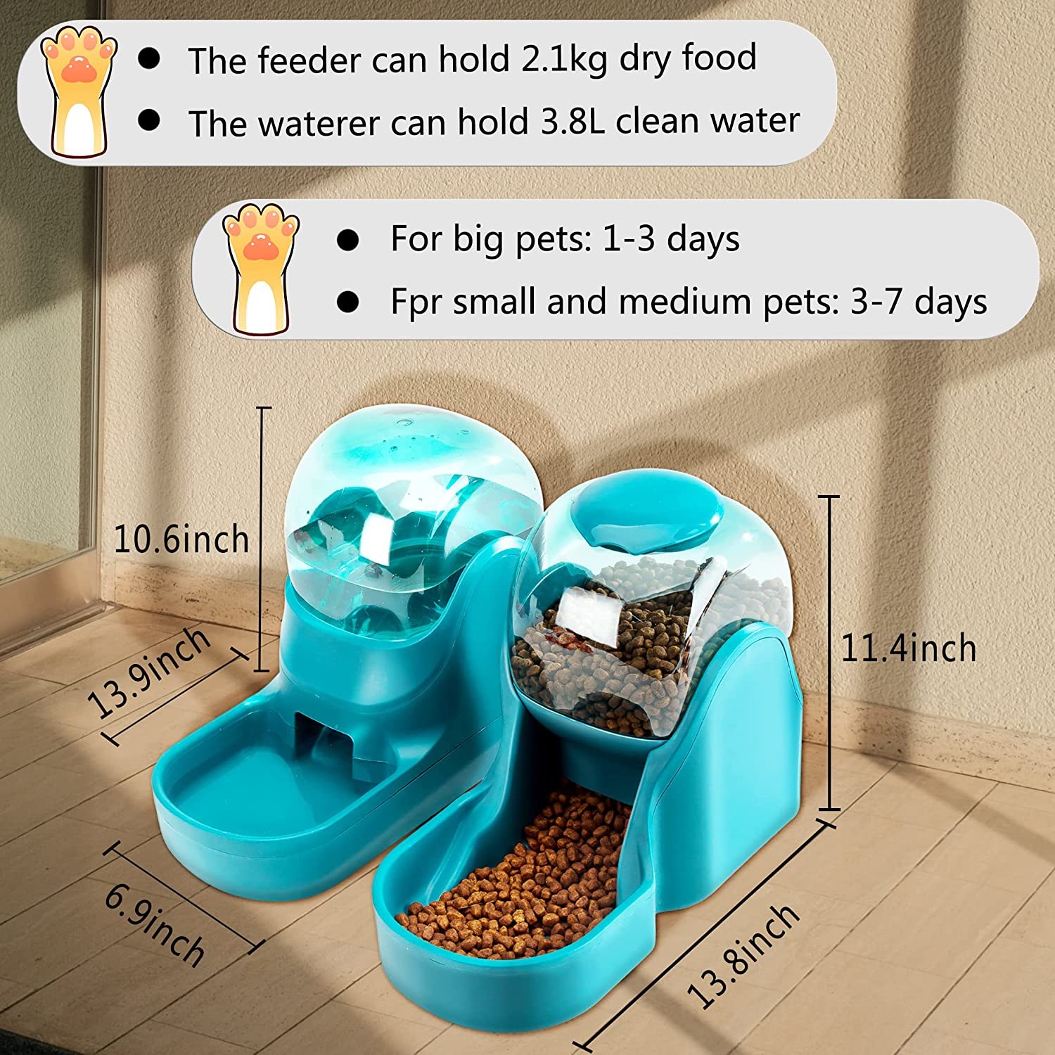ABS Electronic Dog Feeder Automatic M Size For Water