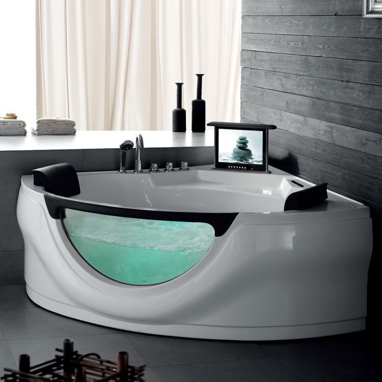 Bubble Bath Tub Body Spa Massage Bathtub With Shower 1630x830mm