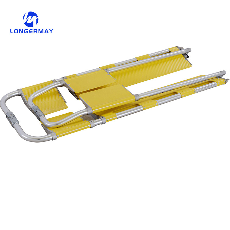 Stainless Steel Length Adjustable Foldable Medical Ambulance Emergency Scoop Stretcher