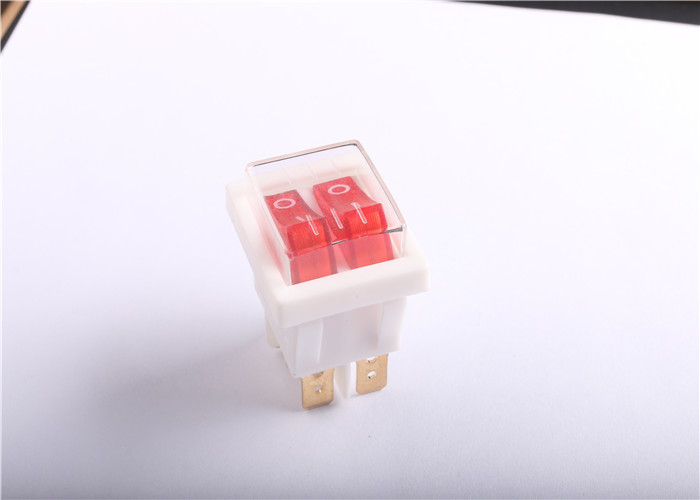 Waterproof Dual Push Button Rocker Switch , 3 Position Lighted Rocker Switch