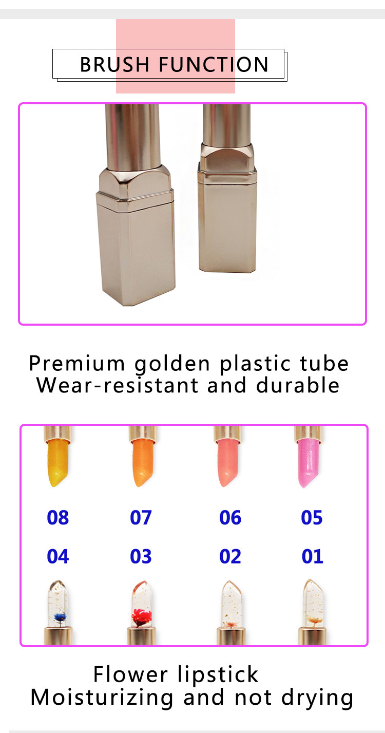 Plant IOS Transparent 2.5g Color Changing Lipstick 8*2cm