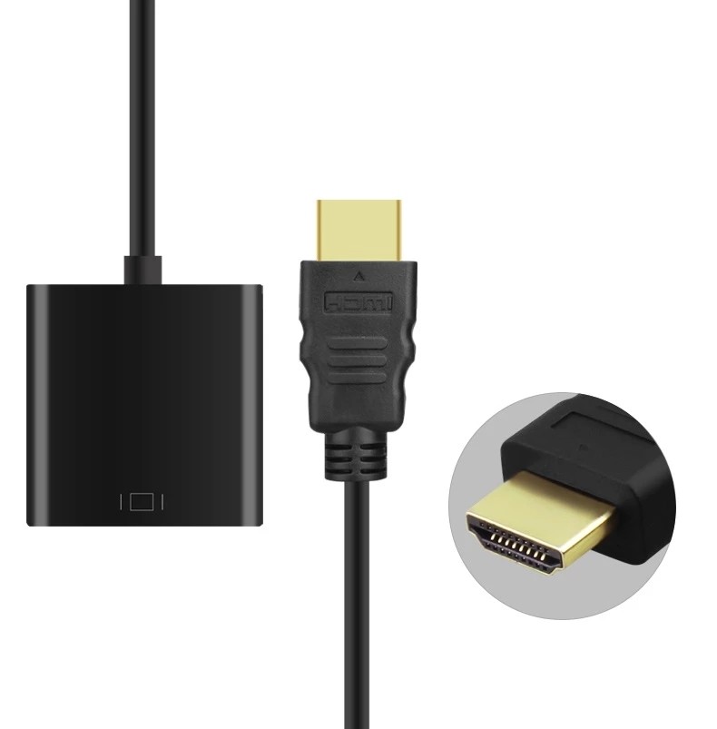 1080P HDMI To VGA Adapter OFC Digital To Analog Converter Cable For Xbox PS4