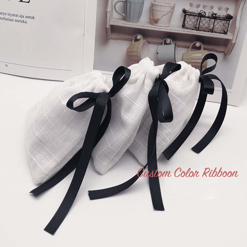 Eco Friendly Cloth Dust Drawstring Pouch Bag With Custom