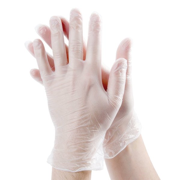 Vinyl Gloves Disposable Clear PVC Gloves9 Inches Powder-Free 100pcs in Box