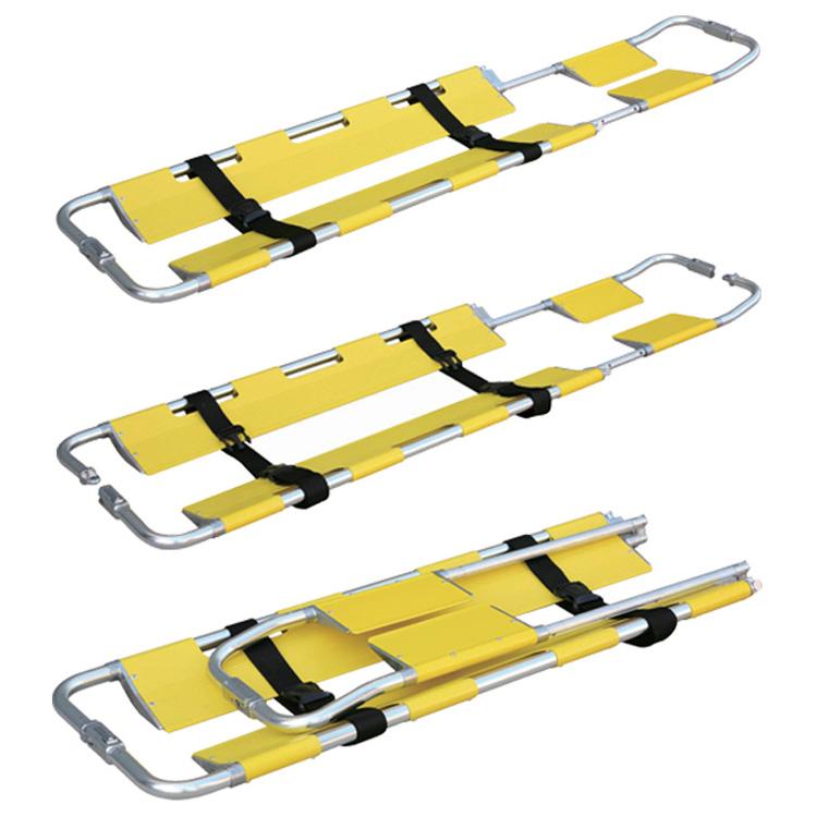 2.1M 0.44M Military Medical Folding Scoop Stretcher Height Adjustable