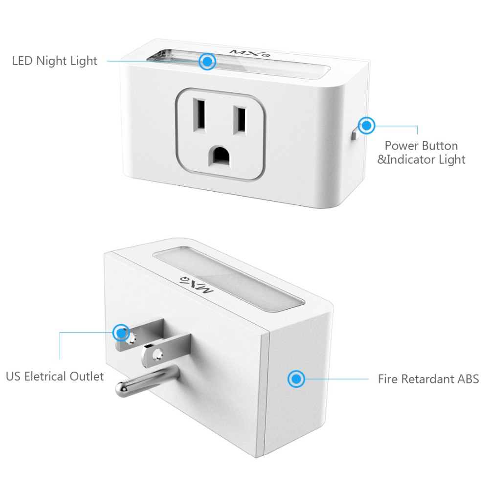 Alexa US Standard Remote Plug Socket , Wifi Wall Socket With Energy Monitoring