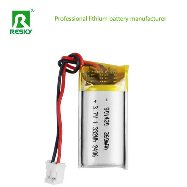 Lithium Polymer Battery Cell 3.7V 901430 360mAh 1.33wh Rechargeable Lithium Polymer Battery Pack