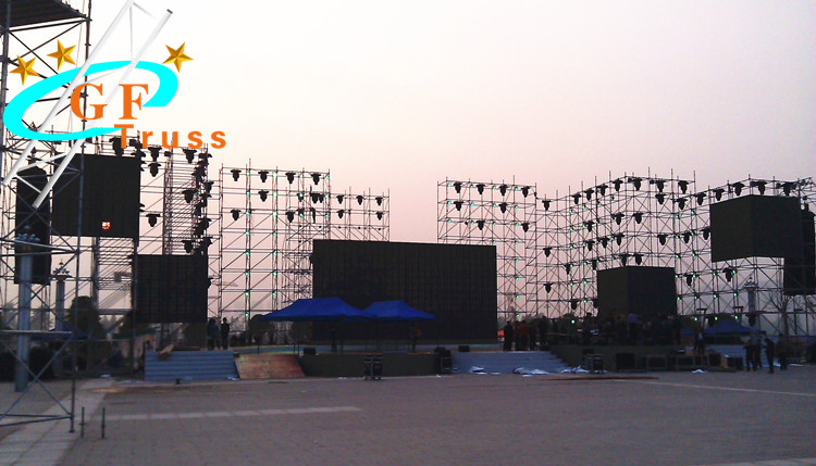 Scaffold Layer Truss Stage System Aluminum Alloy Safety Loading 0.5M 4M Length