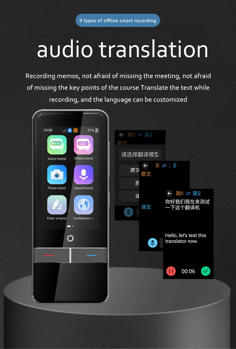 139 Multinational Languages Translating Device Audio Language Translator Offline