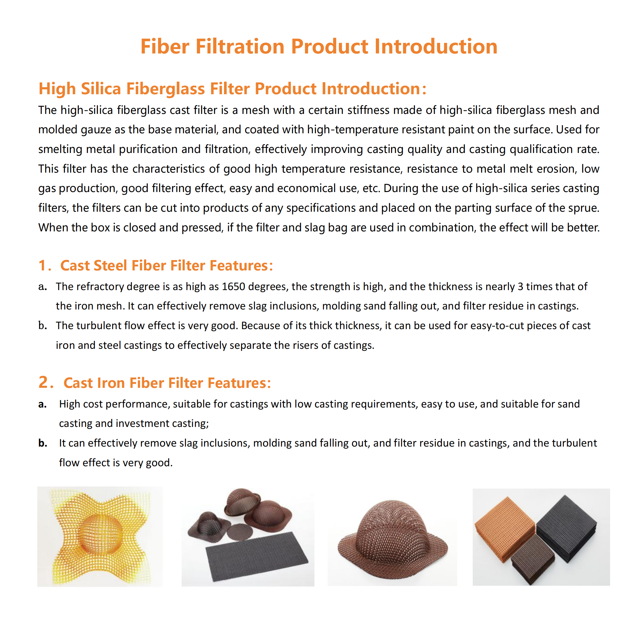 Customize Length High Silica Fiberglass Mesh Filter Cap for Slag Stopper in Filtration