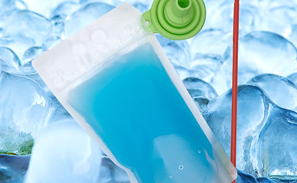 container alcohol straws buzzballz freezer cups smoothies bags adult my smoothie pouch rum buckets