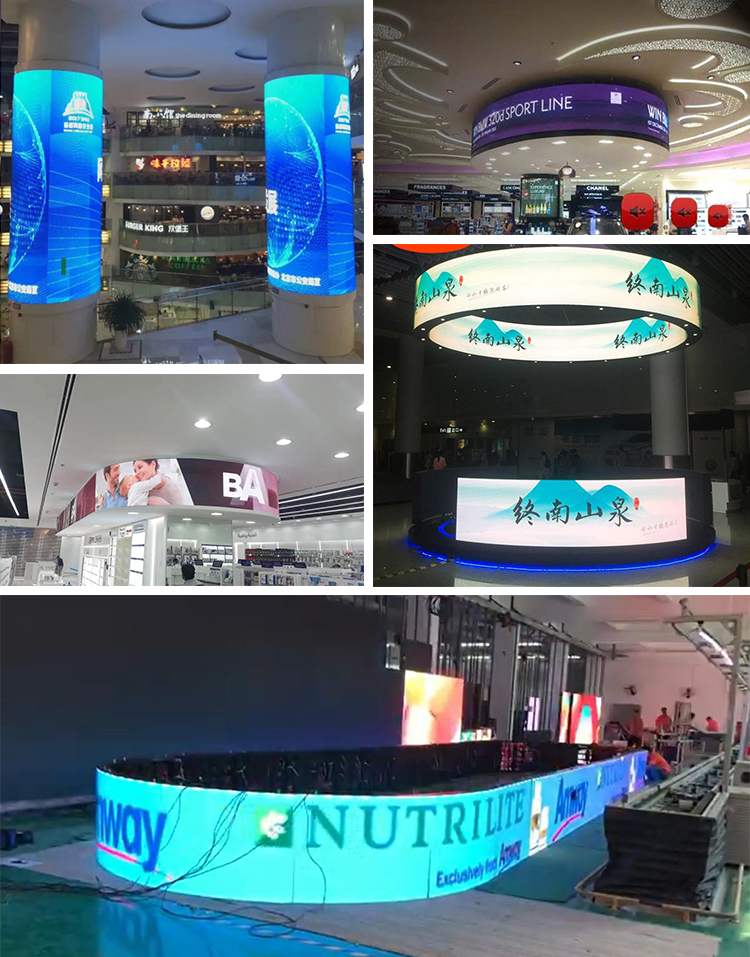 Curved SMD1515 2mm 360 Degree Led Display Flexible Led Video Wall