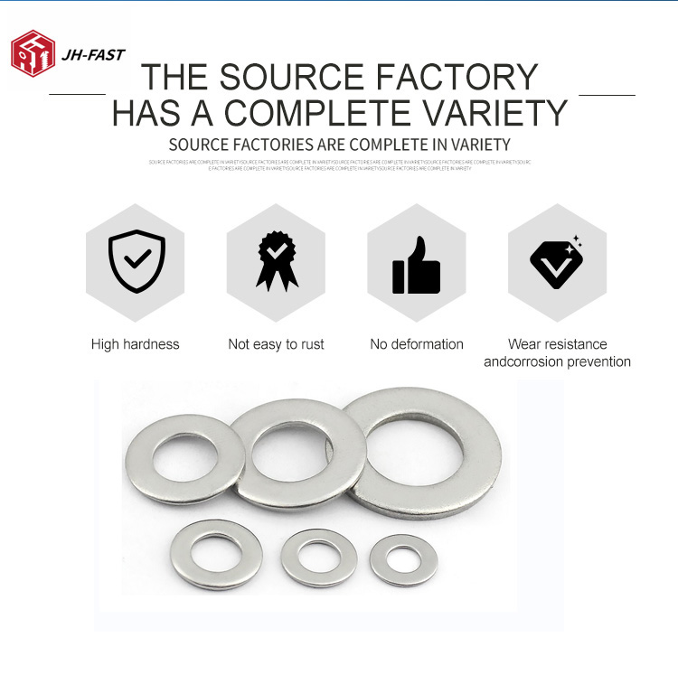 DIN 125 M12-M30 Stainless Steel 304 Flat Washers with ISO9001 2015 Certificate and Control