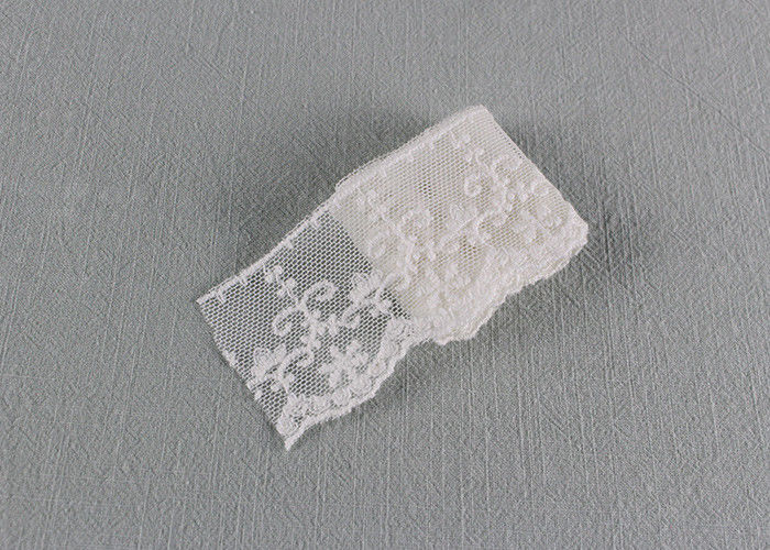 Embroidered Nylon Lace Trim Scalloped Edge Flower Ribbon Cotton Lace Tulle