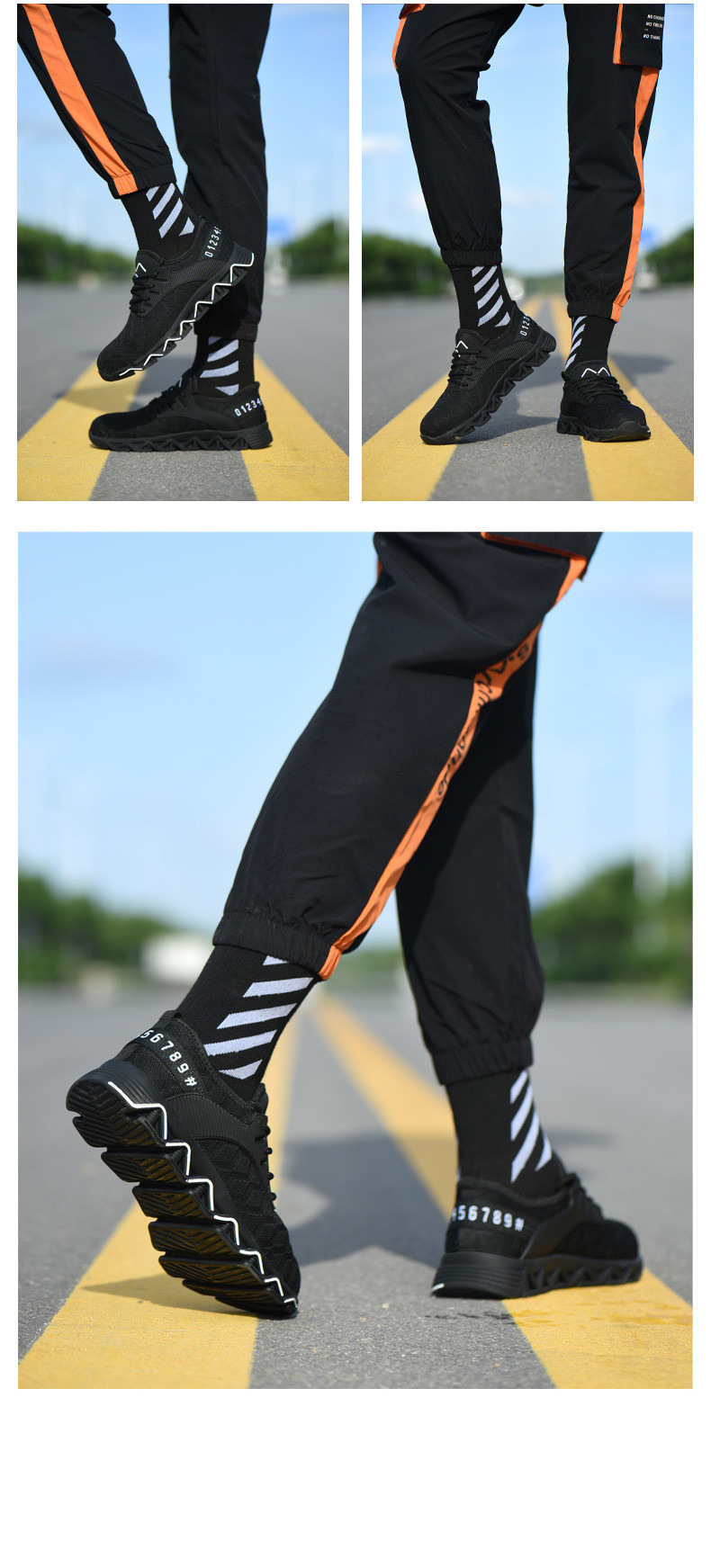 ODM OEM Summer Flying Knit Work Shoes Anti-smashing Steel Comfortable Safety Shoes With Custom Logo