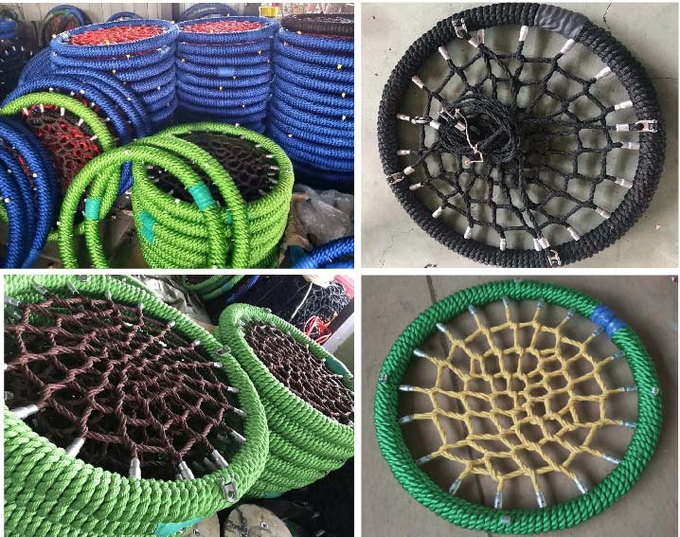Outdoor 4 Strand Polyester Bird'S Nest Swing Seat With 500kg Breaking Load 0