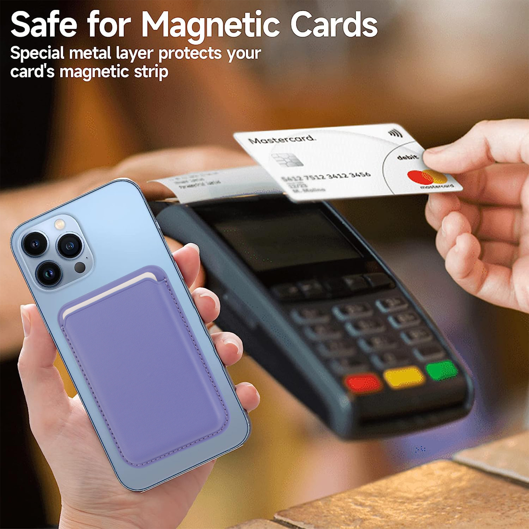 Custom Slim Magsafe Wallet Card Holder For Mobile Phone