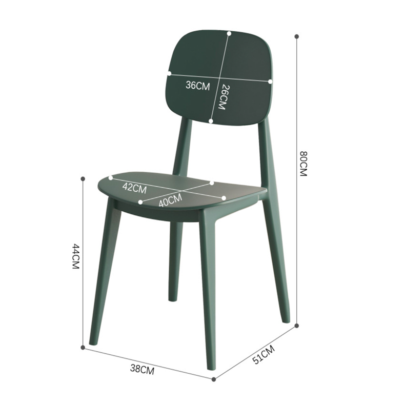Modern Simple Design Stackable PP Plastic Cafe Outdoor Dining Chairs in Custom Colors for Outdoor Seating