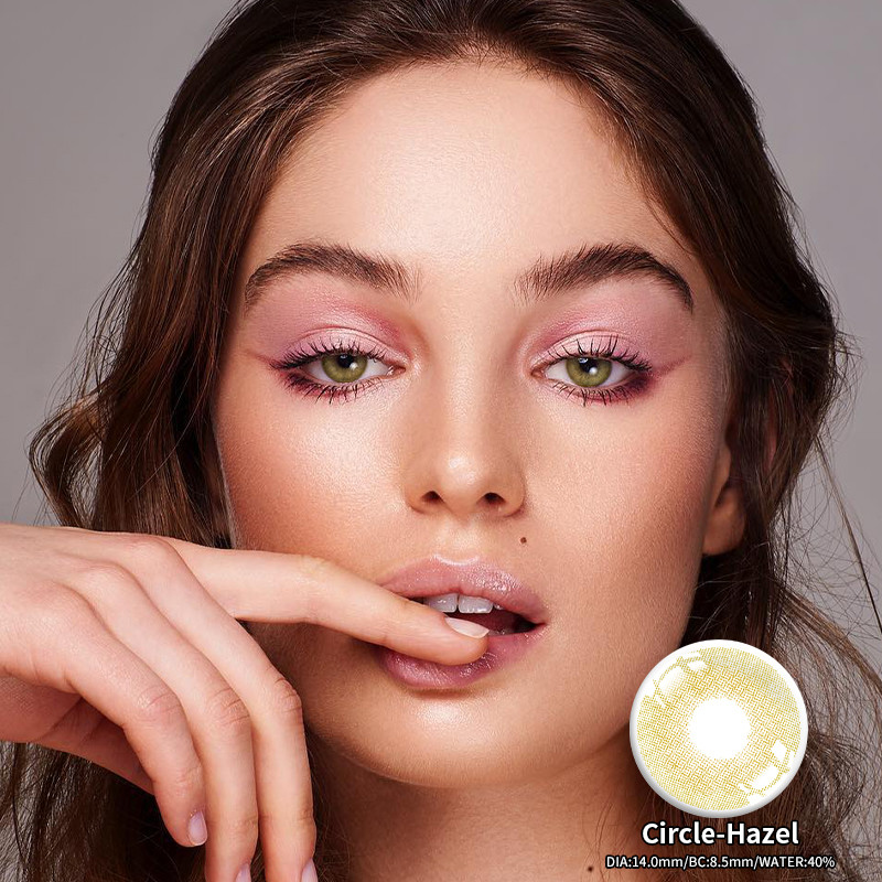 Real Colored Quartzo Natural Hazel Contact Lenses Cosplay For Brown Eyes