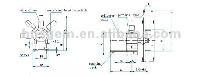 Hysteresis Cable Reel Drum, Large Power Crane Cable Reel for Long Distance