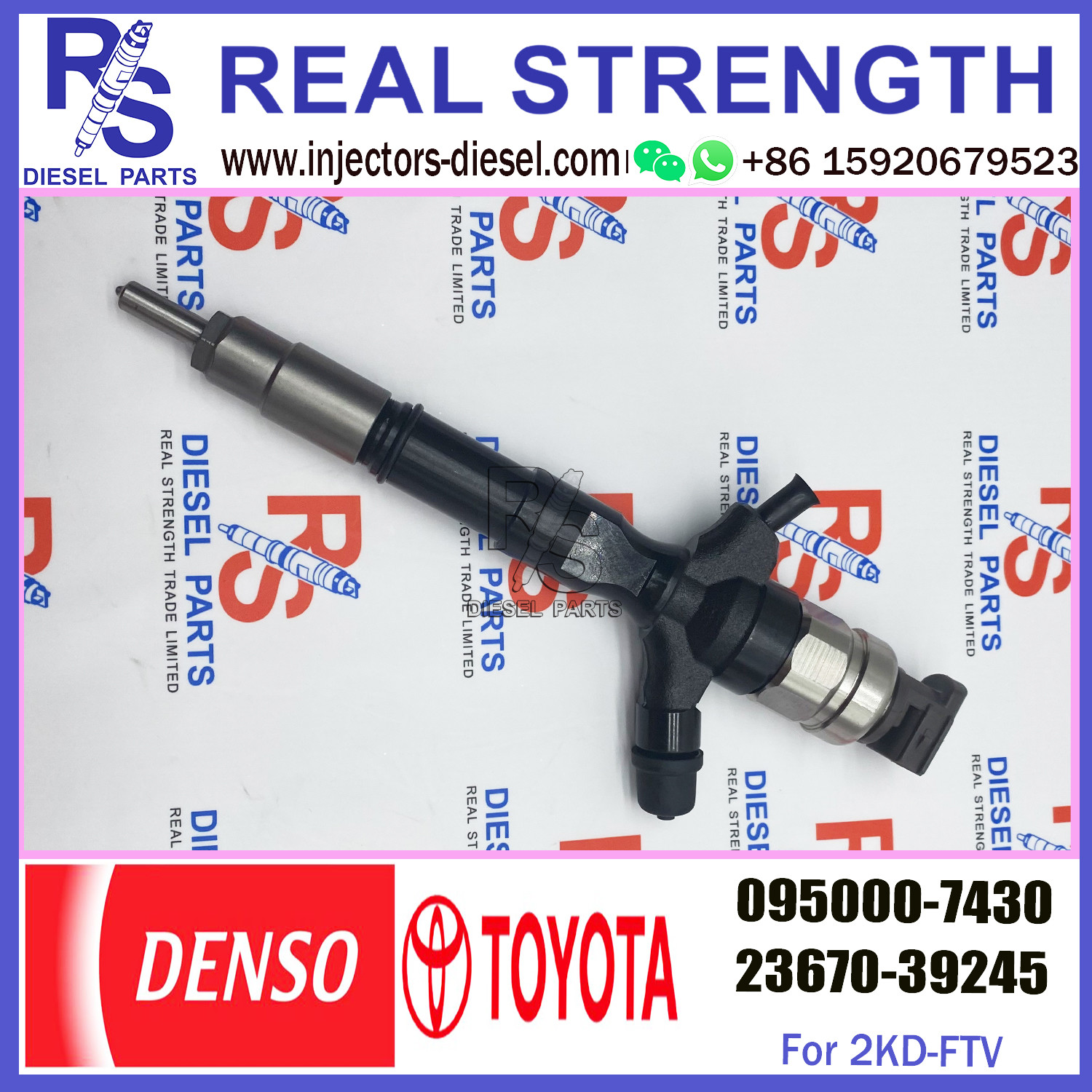 2.5 D-4D Recon Diesel Injector 23670-39285 095000-780# 095000-7800 095000-743# 095000-7430 DCRI107800 for Toyota Hiace