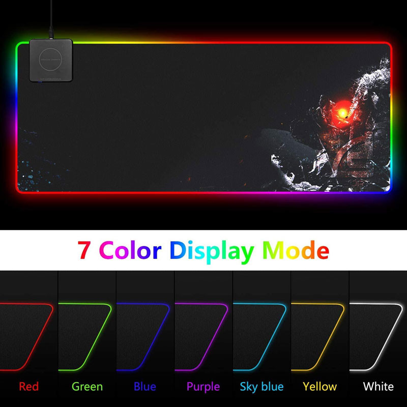 LED PU 15W Wireless Charging Keyboard Mat Soft Extended Mousepad