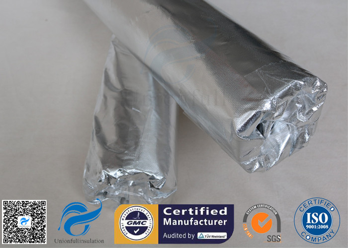 Fire Resistant Silver Coated Fabric Aluminium Foil Fibreglass Cloth 480gsm 0.43mm