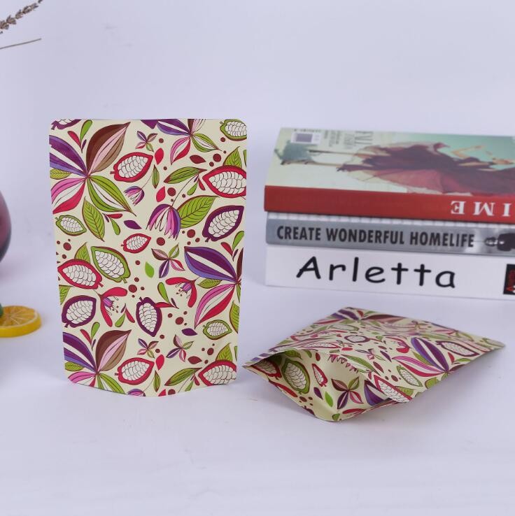 Matte Varnish Printing Kraft Paper Pouch Plastic Liner High Barrier Packaging