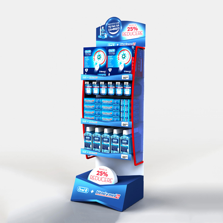 Demountable Metal Cosmetic Display Rack Supermarket Display Rack For Sanitary Pads