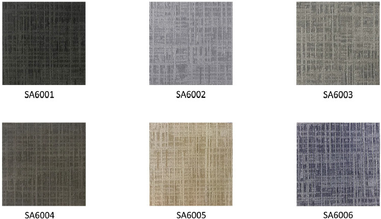 Gray Commercial Modular Carpet Nylon Fiber With PVC Backing