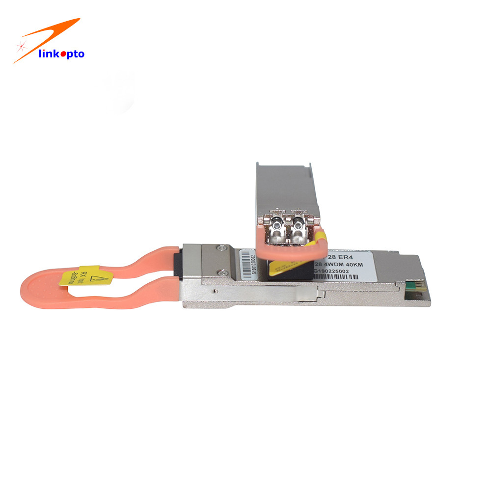 Fibre Optic OTU4 Line Interface 4WDM 100G QSFP28 Transceiver 4 X 28Gb/S